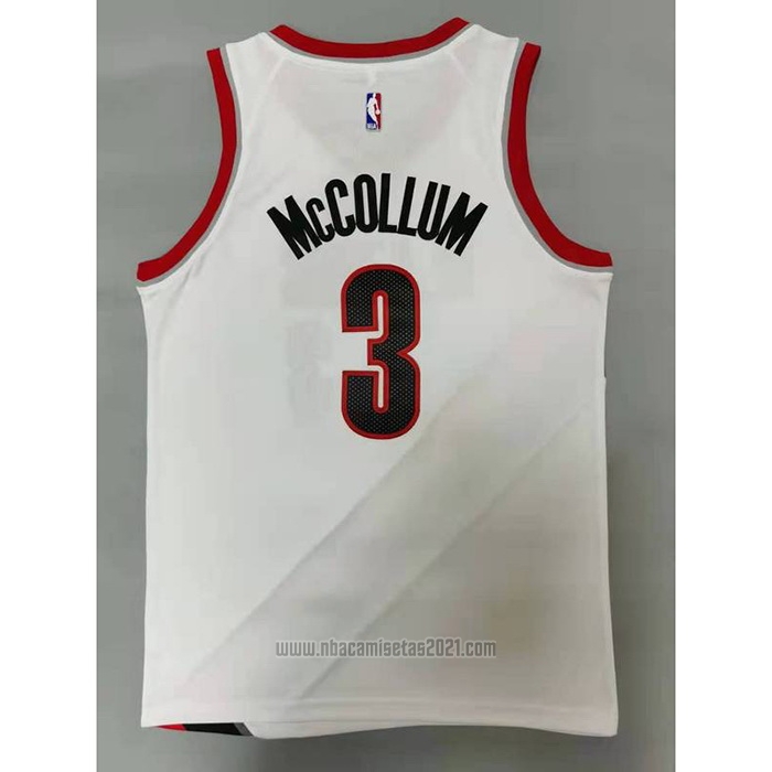 Camiseta Portland Trail Blazers C.j. McCollum #3 Association 2020-21 Blanco